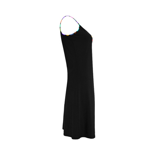 Big Polka Dots Border Multicolored Alcestis Slip Dress (Model D05)
