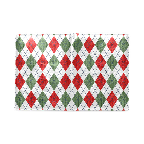 Christmas red and green rhomboid fabric Custom NoteBook B5