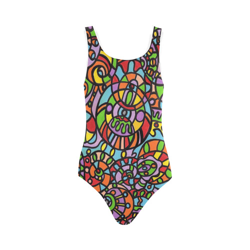 Curves and Spheres Vest One Piece Swimsuit (Model S04)