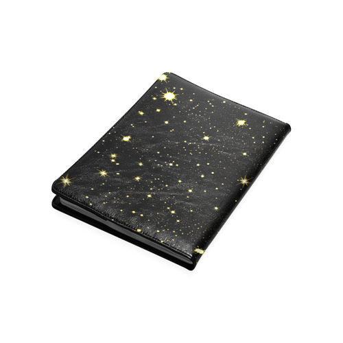 Christmas gold stars night sky Custom NoteBook B5