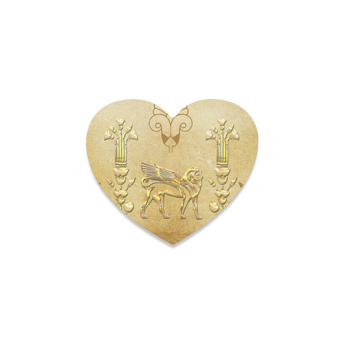 Wonderful egyptian sign in gold Heart Coaster