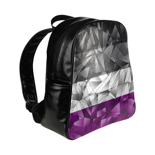 Abstract Asexual Flag Multi-Pockets Backpack (Model 1636)