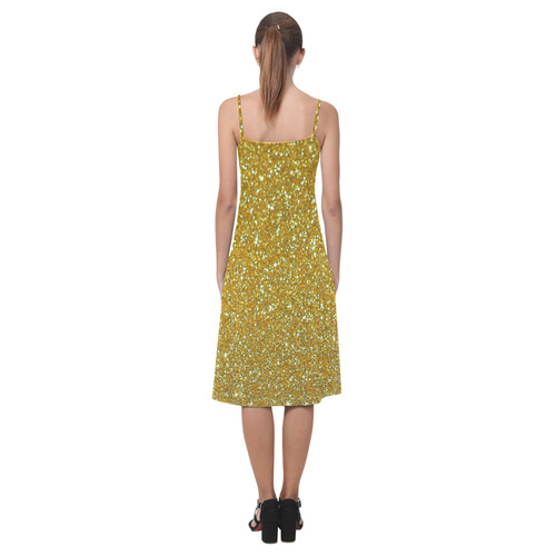 Sparkly Elegant Gold Alcestis Slip Dress (Model D05)
