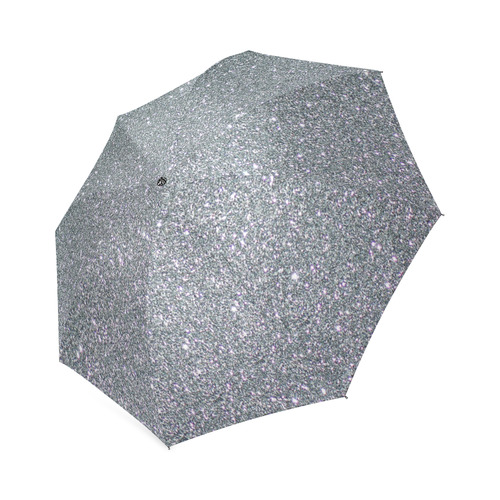 Sparkly Elegant Silver Foldable Umbrella (Model U01)