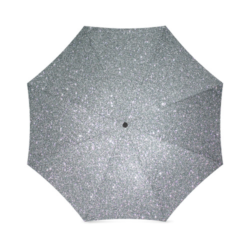 Sparkly Elegant Silver Foldable Umbrella (Model U01)