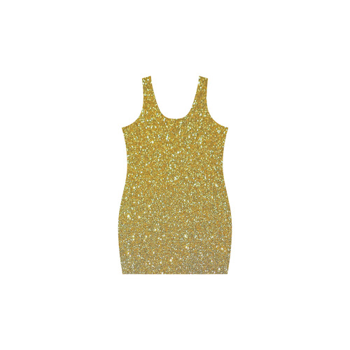Sparkly Elegant Gold Medea Vest Dress (Model D06)