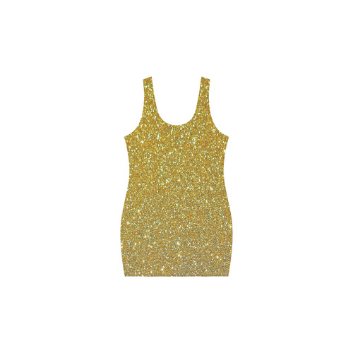 Sparkly Elegant Gold Medea Vest Dress (Model D06)