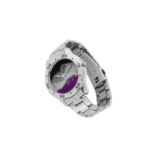 Asexual Ornamental Flag Men's Stainless Steel Analog Watch(Model 108)