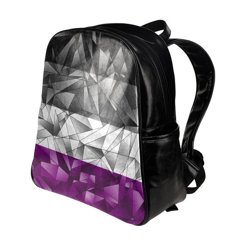 Abstract Asexual Flag Multi-Pockets Backpack (Model 1636)