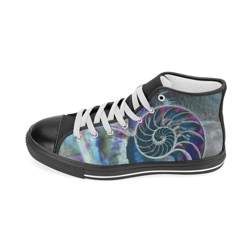 Wonderful Iridescent SHELL SNAIL Women's Classic High Top Canvas Shoes (Model 017)