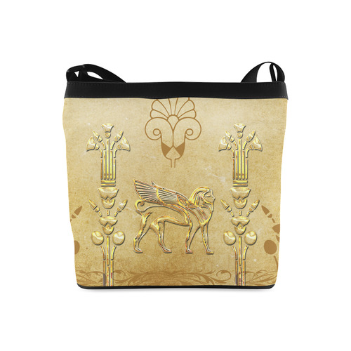 Wonderful egyptian sign in gold Crossbody Bags (Model 1613)