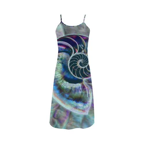 Wonderful Iridescent SHELL SNAIL Alcestis Slip Dress (Model D05)