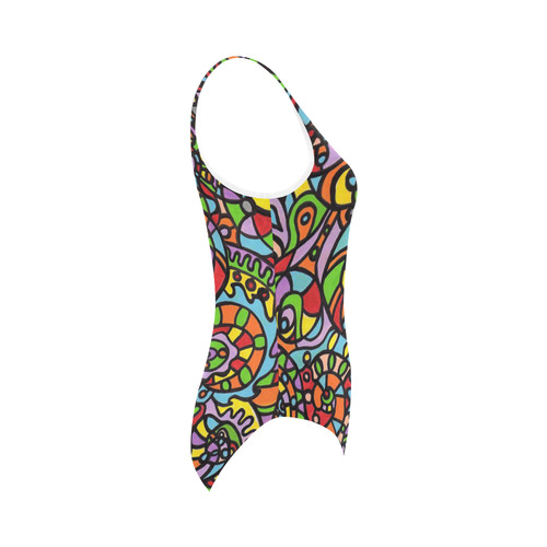 Curves and Spheres Vest One Piece Swimsuit (Model S04)