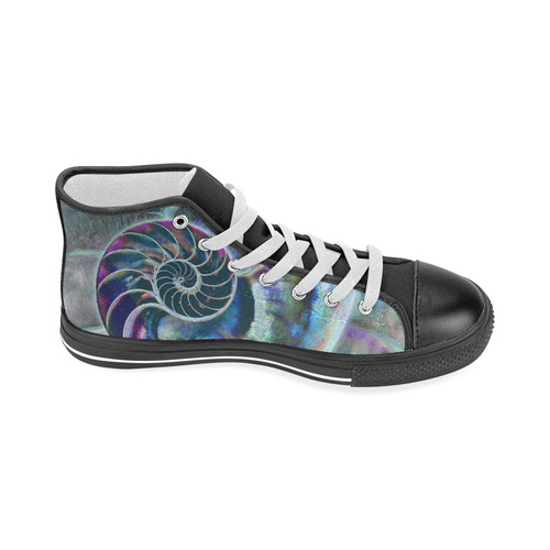 Wonderful Iridescent SHELL SNAIL Women's Classic High Top Canvas Shoes (Model 017)