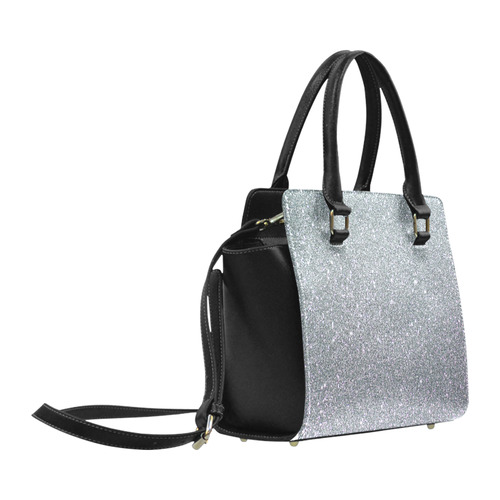 Sparkly Elegant Silver Classic Shoulder Handbag (Model 1653)