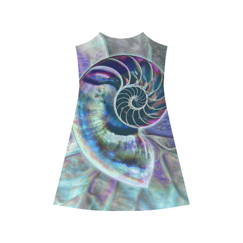 Wonderful Iridescent SHELL SNAIL Alcestis Slip Dress (Model D05)