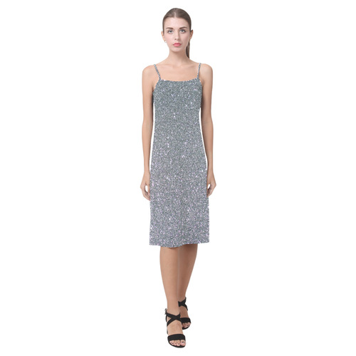 Sparkly Elegant Silver Alcestis Slip Dress (Model D05)