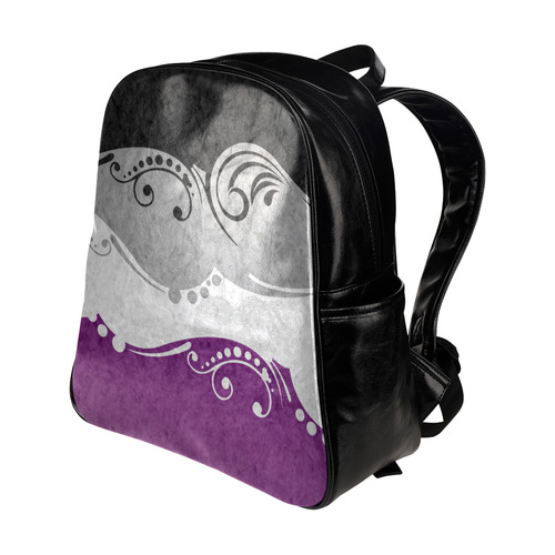 Asexual Ornamental Flag Multi-Pockets Backpack (Model 1636)