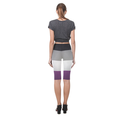 Asexual Pride Flag Hestia Cropped Leggings (Model L03)