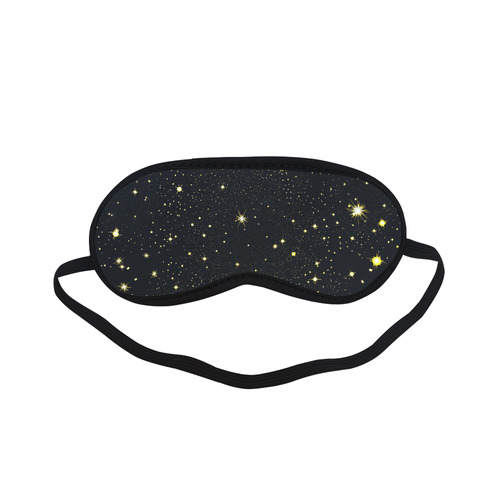 Christmas gold stars night sky Sleeping Mask