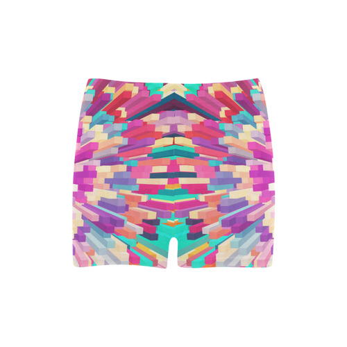 Colorful Exploding Blocks Briseis Skinny Shorts (Model L04)