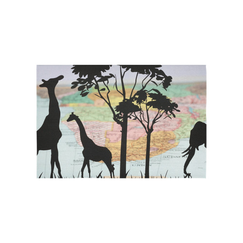 Africa_20160908 Cotton Linen Wall Tapestry 60"x 40"