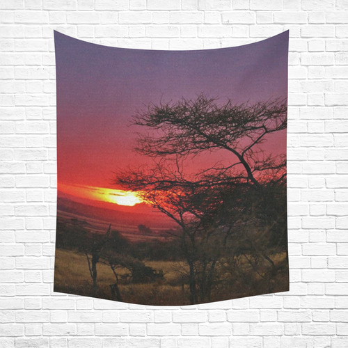 Africa_20160902 Cotton Linen Wall Tapestry 51"x 60"