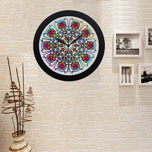 CRAZY HAPPY FREAK Mandala multicolored Circular Plastic Wall clock