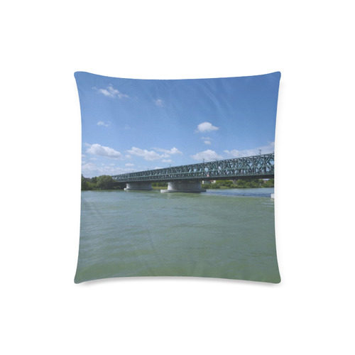 Austria-waterways on the Danube Custom Zippered Pillow Case 18"x18"(Twin Sides)