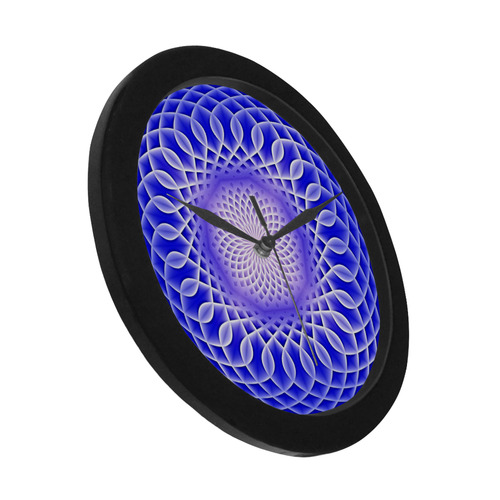 Swirling dreams, blue Circular Plastic Wall clock