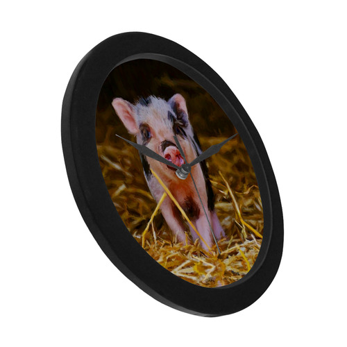 animal art studio 23516 Piglet Circular Plastic Wall clock