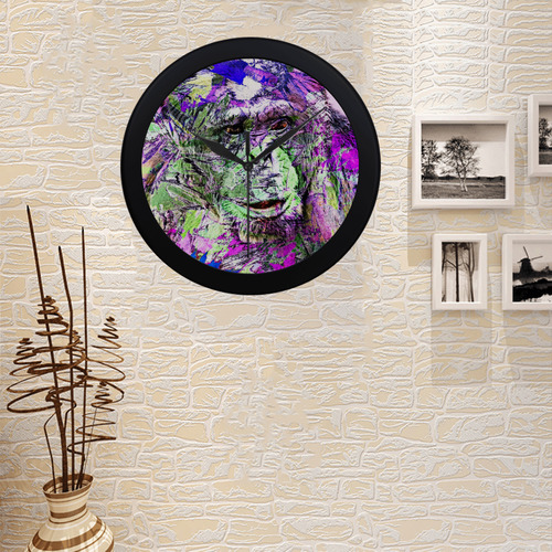 animal art studio 20516 Chimp Circular Plastic Wall clock