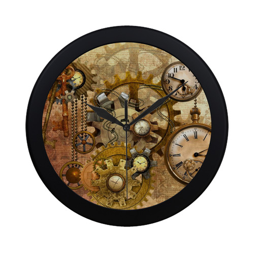 steampunk Circular Plastic Wall clock