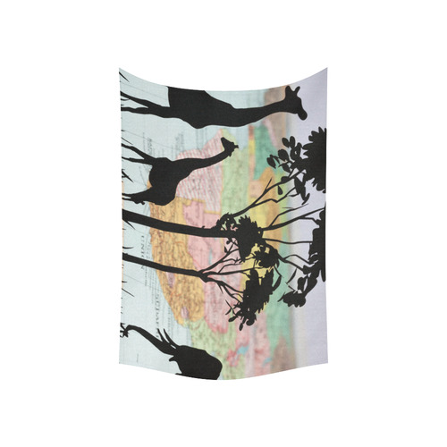 Africa_20160908 Cotton Linen Wall Tapestry 60"x 40"