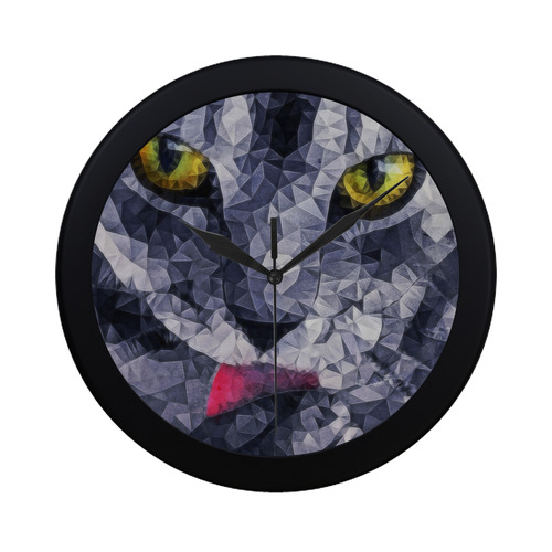 cat tongue Circular Plastic Wall clock