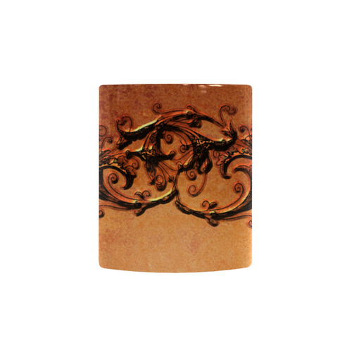 Decorative vintage design and floral elements Custom Morphing Mug