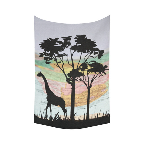 Africa_20160908 Cotton Linen Wall Tapestry 60"x 90"