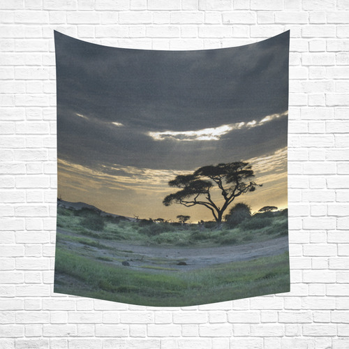 Africa_20160903 Cotton Linen Wall Tapestry 51"x 60"