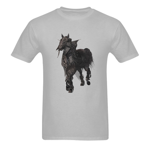 A dark horse in a knight armor Men's T-Shirt in USA Size (Two Sides Printing)