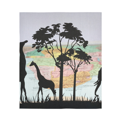 Africa_20160908 Cotton Linen Wall Tapestry 51"x 60"