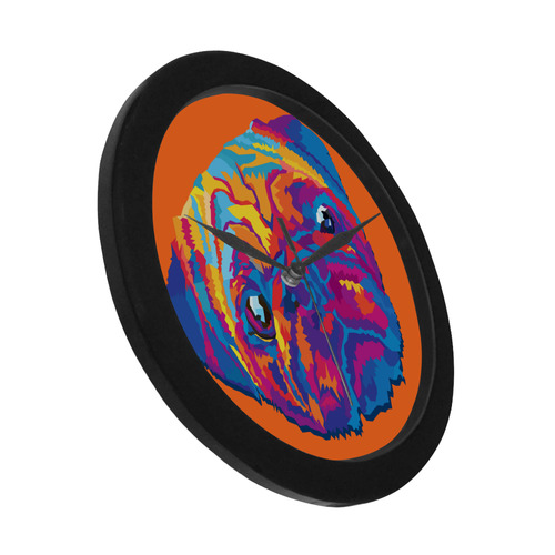 pop art pug Circular Plastic Wall clock