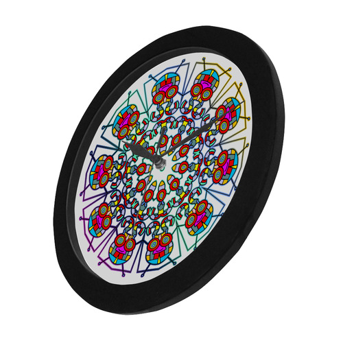 CRAZY HAPPY FREAK Mandala multicolored Circular Plastic Wall clock
