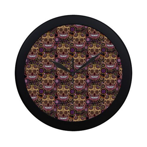 candy sugar skull Circular Plastic Wall clock