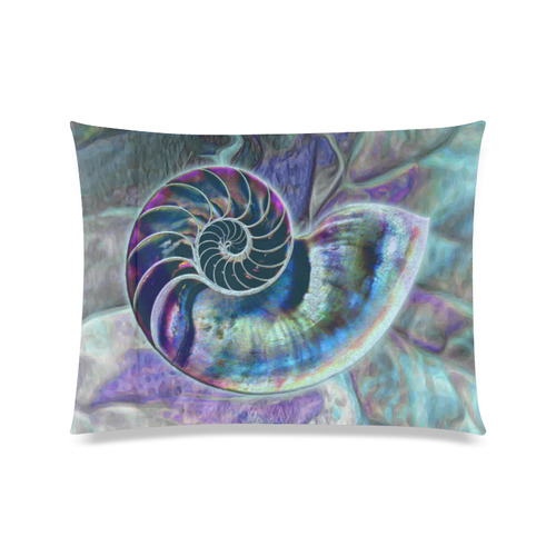 Wonderful Iridescent SHELL SNAIL Custom Zippered Pillow Case 20"x26"(Twin Sides)