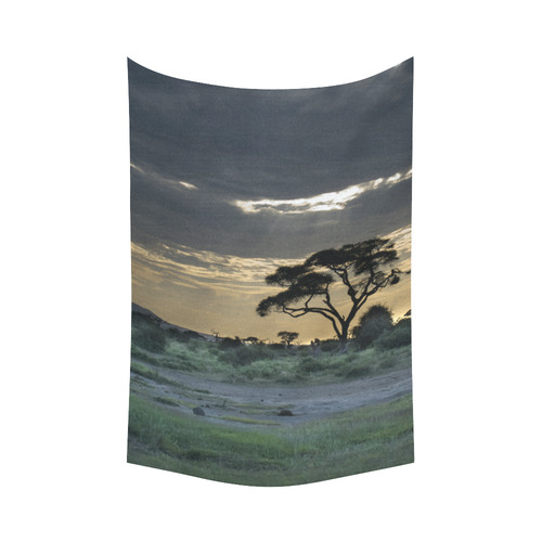 Africa_20160903 Cotton Linen Wall Tapestry 60"x 90"