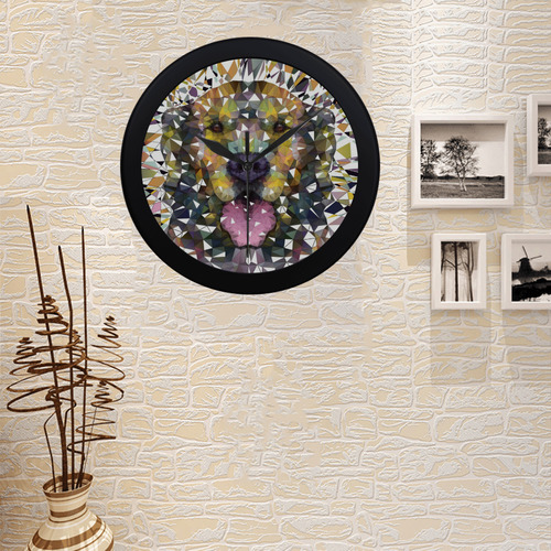 rainbow dog Circular Plastic Wall clock