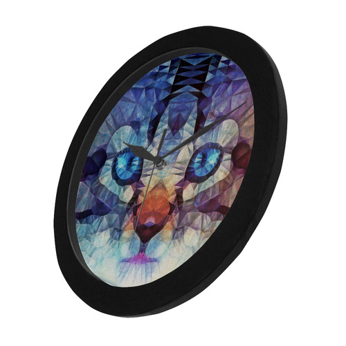 abstract kitten Circular Plastic Wall clock