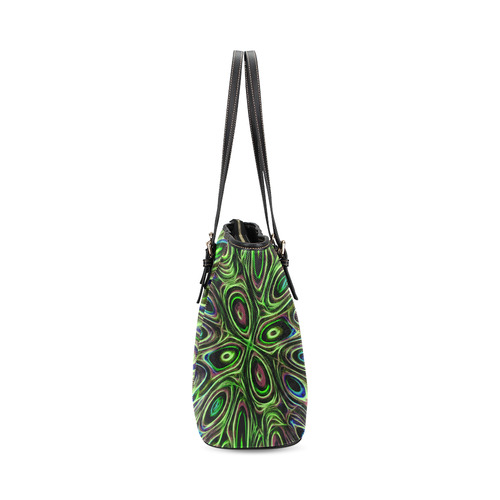 Peacock Strut III - Jera Nour Leather Tote Bag/Small (Model 1640)