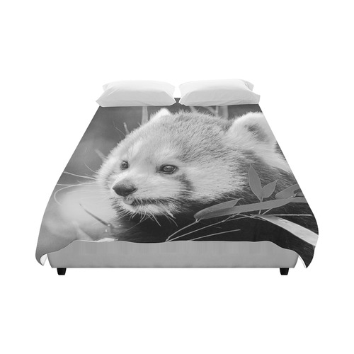 red panda b&w Duvet Cover 86"x70" ( All-over-print)