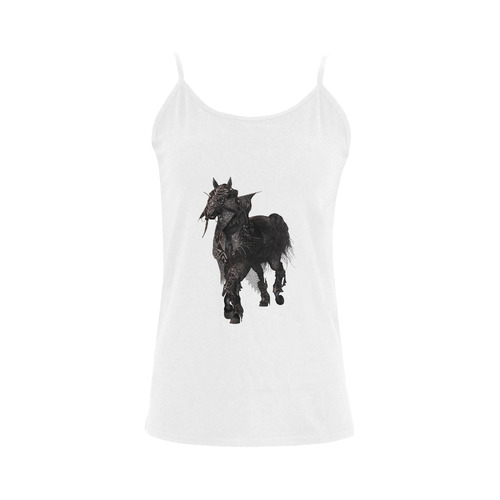 A dark horse in a knight armor Women's Spaghetti Top (USA Size) (Model T34)